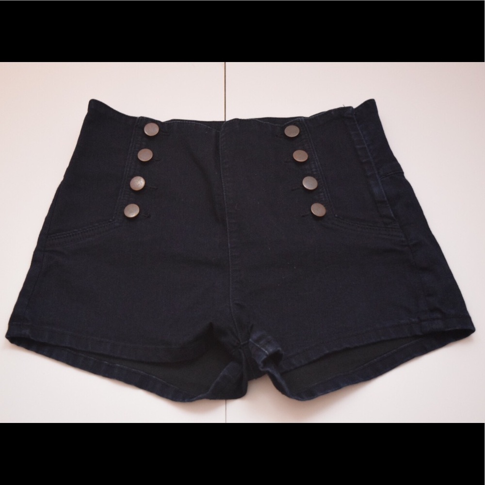 Dark blue Forever 21 High Waisted Shorts